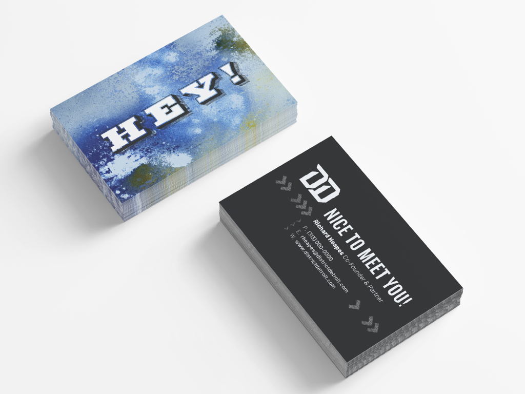 detroit graphic design branding identity system business card